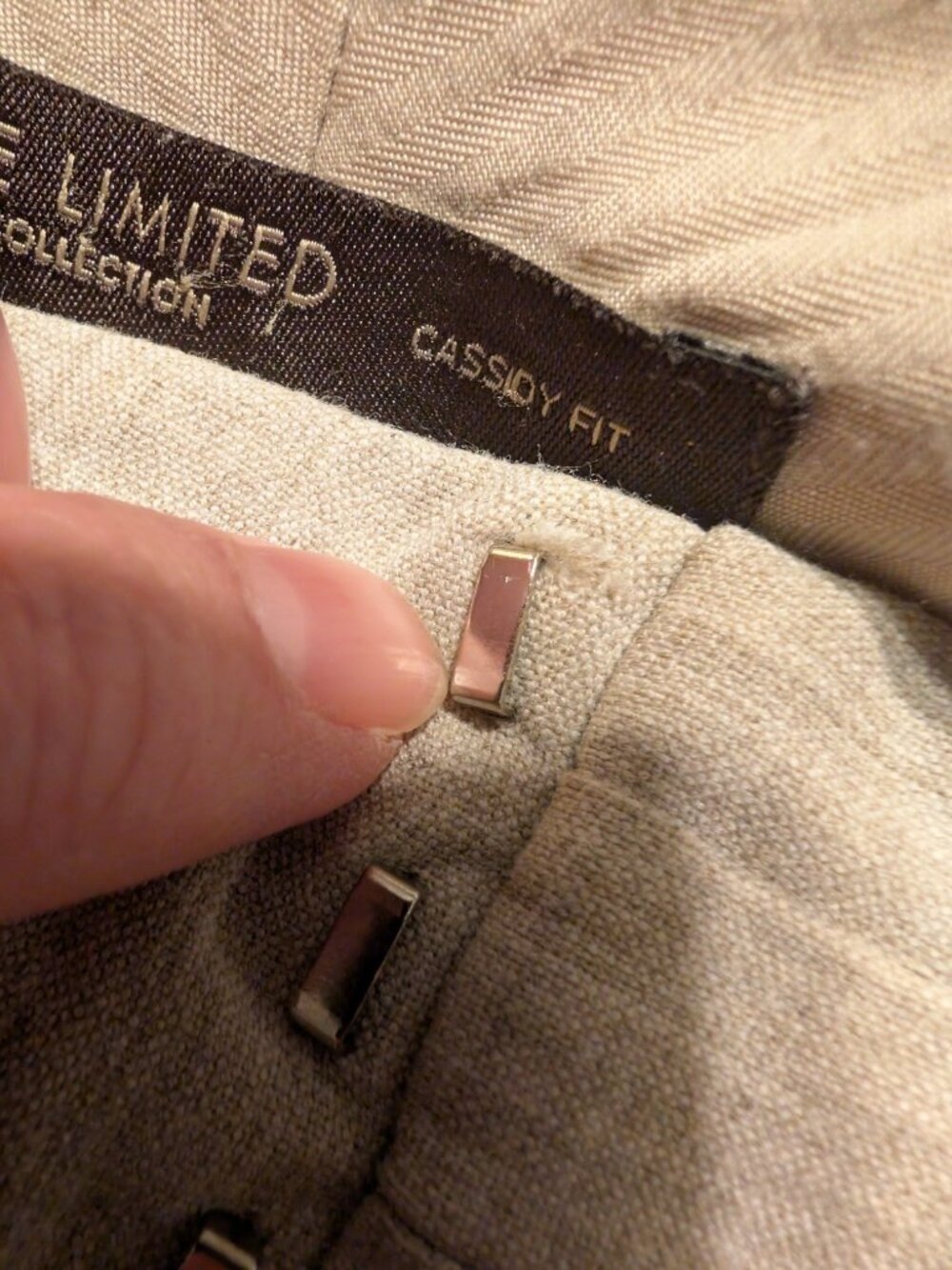The Limited Collection Cassidy Fit Dress Pants 12L Beige Long Wide Leg Trousers - Picture 9 of 10